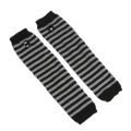 Women Long Sleeve Gothic Striped Fingerless Arm Warmer Knitted Women's Casual Solid Color Fashion Gloves Punk Arm Accessories. 