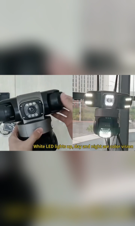 4G Triple Lens 6Mp CCTV Camera with Two Way Audio Night Vision Color (code:1027B)