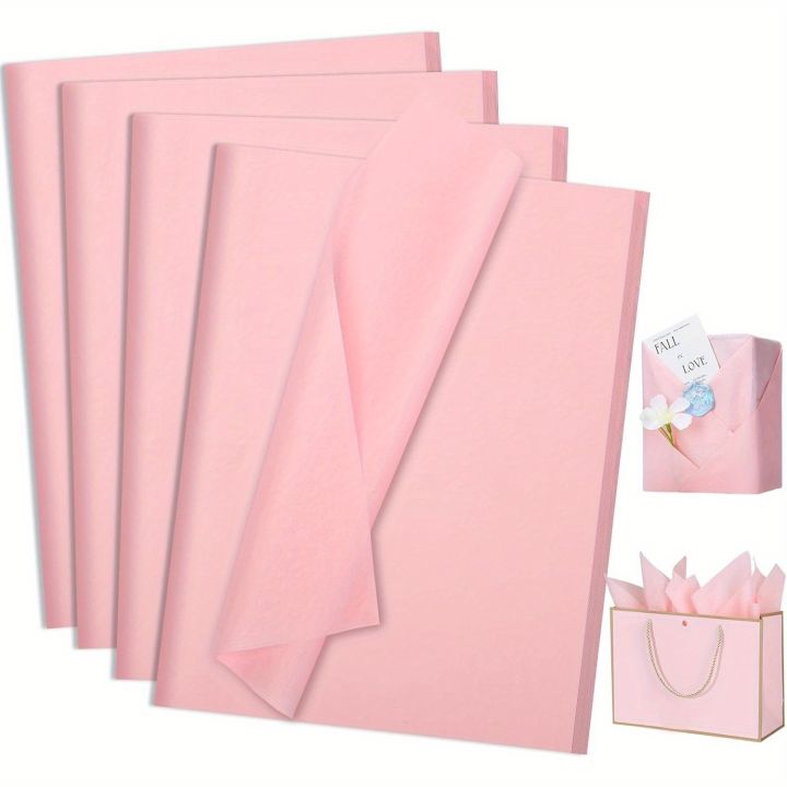 50 pink snowflake paper, 50*35 cm  wrapping paper, suitable for party festivals, Valentine's Day, birthday  packaging