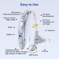 Rechargeable Digital Hearing Aid Adjustable Tone Best Sound Amplifier Portable Deaf Elderly BTE Hearing Aid.