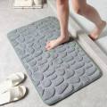 Coral velvet super absorbent and anti slip bathroom mat, quick drying, machine washable, soft and thickened door mat. 