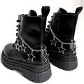 2 Pieces Hollow Star-Shaped Pendant Shoe Chain, Boots and Shoe Accessories, Five Pointed Star Pendant Chain Shoe Chain. 