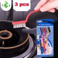 3Pcs Kitchen Gas Stove Cleaning Brush Household Gap Brush Wire Brush Decontamination Tool Practical Kitchen Accessories. 