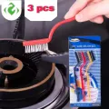 3Pcs Kitchen Gas Stove Cleaning Brush Household Gap Brush Wire Brush Decontamination Tool Practical Kitchen Accessories. 
