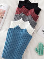 Croysier Pullover Ribbed Knitted Sweater Autumn Winter Clothes Women 2026 High Neck Long Sleeve Slim Basic Woman Sweaters Tops.
