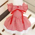 Summer Pet Dress Floral Pattern Plaid Skirts Cat Princess Dresses Chihuahua Yorkie Sweet Skirts Puppy Dog Costume Pet Supplies. 
