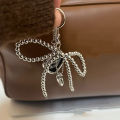 Korean Styles Bag Charm Lovely Heart Keychain Backpack Handbag Pendant Ornaments Bows Keyrings Fashion Keyholders. 