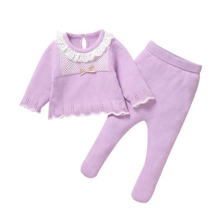 2pcs%20Autumn%20Winter%20Doll%20Collar%20Long%20Sleeve%20Sweaters%20+%20Solid%20Color%20Long%20Pants%20Baby%20Girls%20Clothing%20Sets%20Baby%200-9M%20Tops%20&%20Bottoms%20-%20Image%207