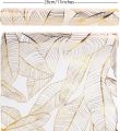 Golden Leaf Organza Metallic Table Runner for Home Kitchen Party Table Decoration.