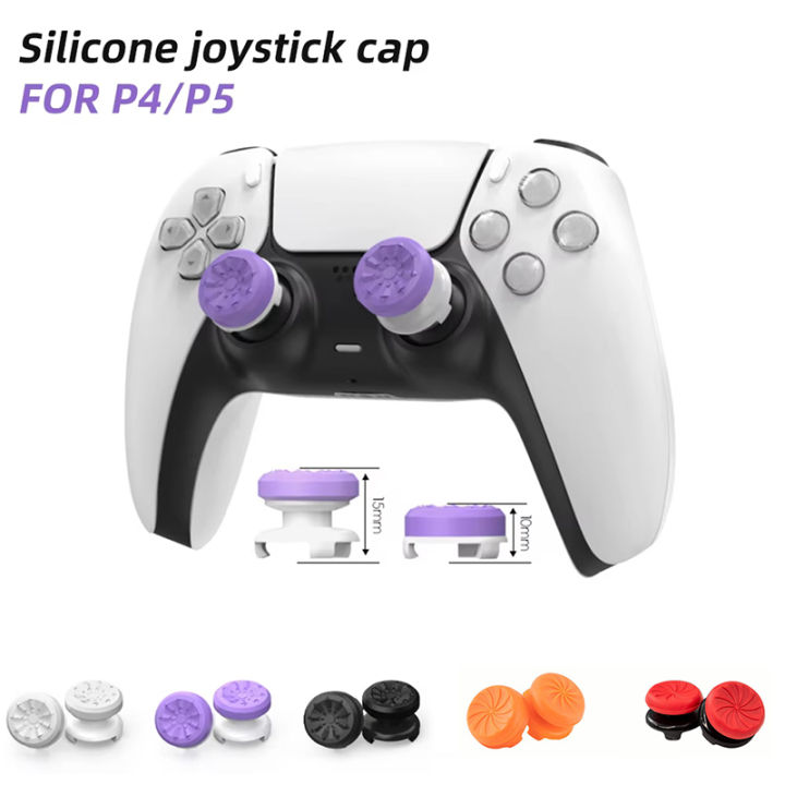 1pair Silicone Thumb Grip For P5/ P4 Game Controller Heightening Cap For P5 Joystick Game Controller Accessories Rocker Cap 2pcs