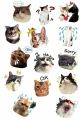 funny Memes Stickers, cute funny cat stickers, Meme stickers, dog stickers, uncut sticker sheet, humor emoji sticker. 