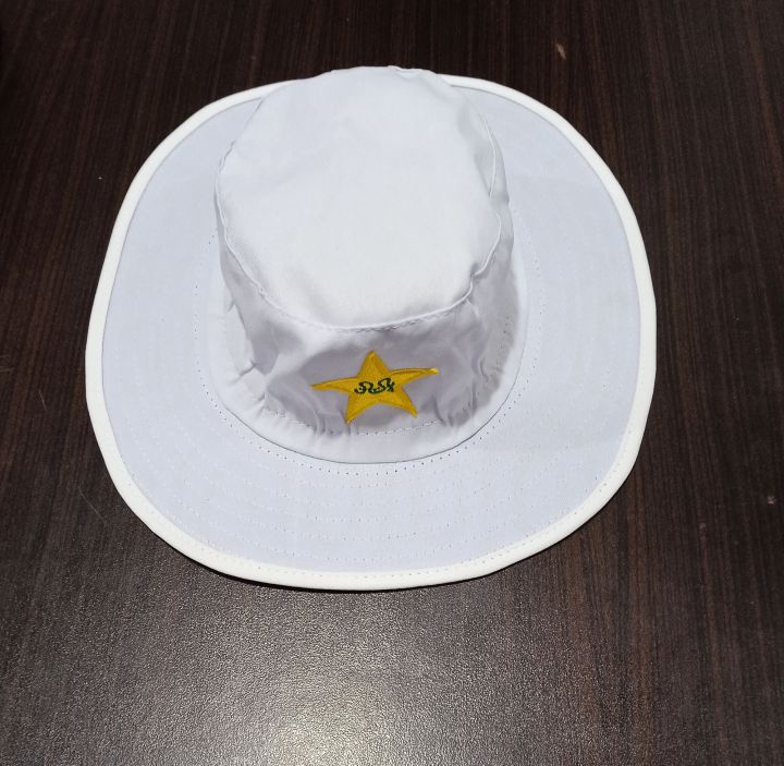 New White Cricket Hat Pakistan Logo Hat Cricket Hat