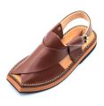 Premium Quality Tan Leather Kaptaan Chapal Peshawari Sandel Imran Khan Chappal. 