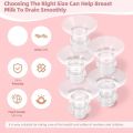 Flange Sizing Kit with 10PCS Flange Inserts 13/15/17/19/21mm, Nipple Measurement Tool, Silicone Breast Pump Flange Insert Kit.