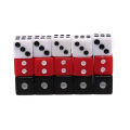 50Pcs Dices 8mm Plastic White/Black/Red Gaming Dice Standard Six Sided Decider Birthday Parties Board Game. 