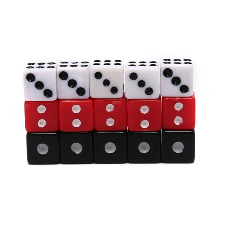 50Pcs%20Dices%208mm%20Plastic%20White/Black/Red%20Gaming%20Dice%20Standard%20Six%20Sided%20Decider%20Birthday%20Parties%20Board%20Game%20-%20Image%202