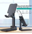 Dual Pole Foldable Tablet Stand,Adjustable Height for iPad Pro Stand Extendable Solid Desktop Stand Holder Dock Black , white. 
