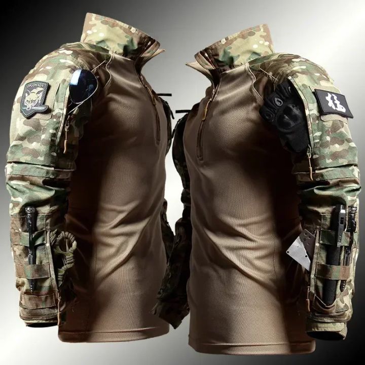 Tactical Uniform Suits Milit Outdoor Camo Suit Combat Shirts Pants 