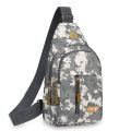 New camo sports chest bag multi-functional outdoor crossbody bag men and women single shoulder all match camo bag tactical bag. 