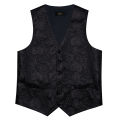 Paisley Men's Suit Vest Black Pink Red Wedding Prom Tuxedo Waistcoat Necktie Handkerchief Cufflink Sleeveless Jacket Vest.