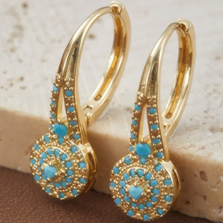 A%20Pair%20of%20Fashionable%20Inlaid%20Green%20Color%20Stone%20Earrings,%20Women's%20Bohemian%20Style%20Retro%20Trendy%20Accessory%20%20-%20Image%202