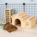 Pet Hamster Toys Wooden Bridge Seesaw Swing Toys Small Animal Activity Climb Toy DIY Hamster Cage Accessorie.