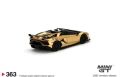 Mini GT #  363 Lamborghini Aventador SVJ Roadster in Oro Elios (golden) with safe box sealed unit Diecast Matel Toys Gifts for kids & collectors in 1/64 Scale. 