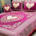4 Piece Velvet Jacquard Bedsheet king size Bedsheet size 90x100. 