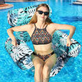 Pool Inflatable Float Bed Floating Lounger Chair with Arm & Backrest Water Floating Recliner Water Hammock for Swimming Pool. 