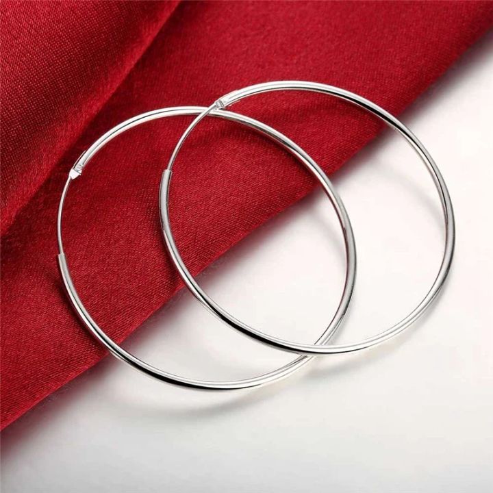 Round%20Circle%2050/60mm%20Hoop%20Earrings%20Silver%20Color%20For%20Woman%20Wedding%20Engagement%20Party%20Fashion%20Charm%20Jewelry%20%20-%20Image%202