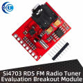 Si4703 RDS FM Radio Tuner Evaluation Breakout Module For Arduino AVR PIC ARM Radio Data Service Filtering Carrier Module. 