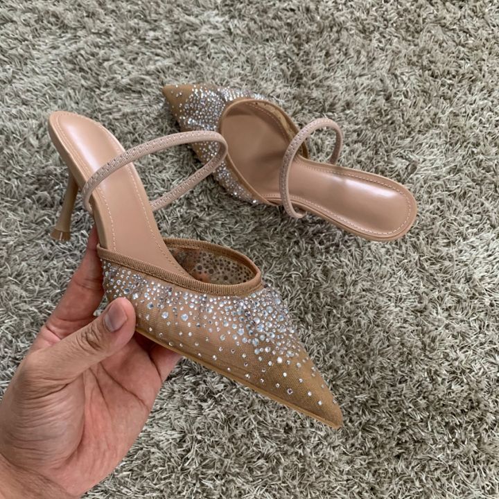 New%20Summer%20Women's%20Sandals%20Rhinestone%20Bright%20Mesh%20High%20Heels%20Footwear%20Elegant%20Slingback%20Pointed%20Slip%20on%20Party%20Lady%20Pumps%20Shoes%20-%20Image%207