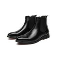 Chelsea Boots for Men Red Sole Pu Ankle Business Round Toe Slip-On Mens Boots Free Shipping Size 38-46 Men Shoes. 