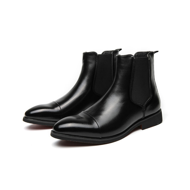 Chelsea%20Boots%20for%20Men%20Red%20Sole%20Pu%20Ankle%20Business%20Round%20Toe%20Slip-On%20Mens%20Boots%20Free%20Shipping%20Size%2038-46%20Men%20Shoes%20-%20Image%205