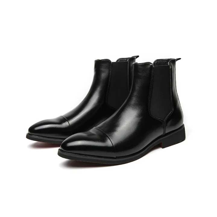 Chelsea%20Boots%20for%20Men%20Red%20Sole%20Pu%20Ankle%20Business%20Round%20Toe%20Slip-On%20Mens%20Boots%20Free%20Shipping%20Size%2038-46%20Men%20Shoes%20-%20Image%205