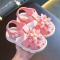 Solid Bow Children's Summer Shoes Cute PVC Beach Non Slip Sandals For Baby Girls Footwear Soft Infant Kids Fashion Sandals. 