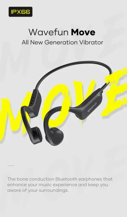 Wavefun Move Bluetooth Earphone Wireless Bone Conduction Headphones Earbuds