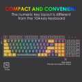 Red Dragon Keyboard K688 RGB Mechanical Gaming Keyboard – 78 Keys, Hot-Swappable red Switches, Compact Ergonomic Design. 