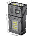 Multifunctional Ajustable Angle LED Flashlight Outdoors Mini Work Light Portable Magnet USB Rechargeable Camping Light. 