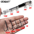 GOBAIT 10-20Pcs Double Fishing Hook Carbon Steel Crank Barbed Anti-snagging Hooks Soft Lure Kit Tackle Box Pesca Twin Fishhooks.