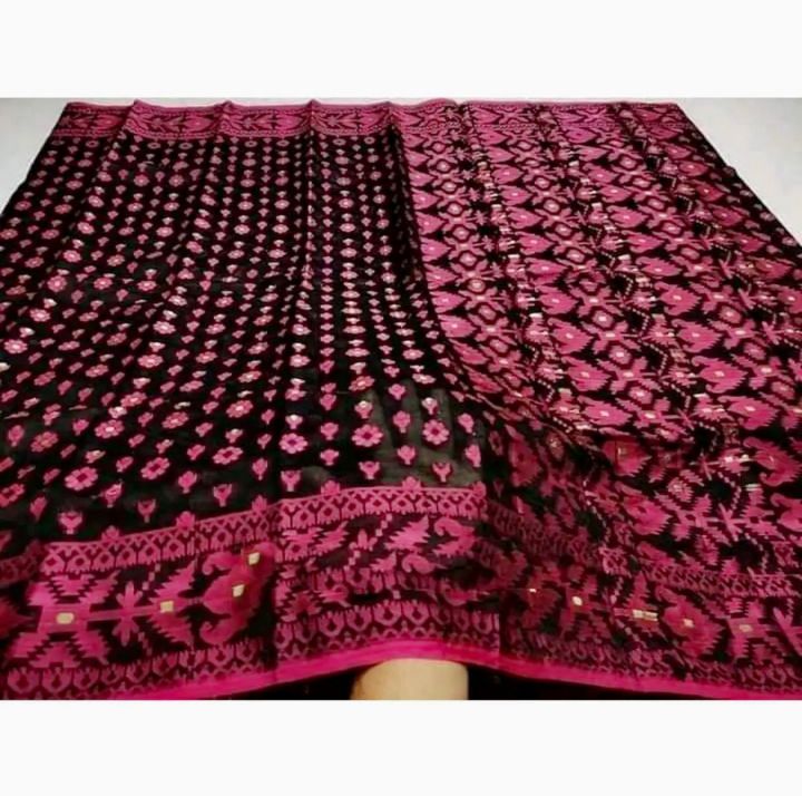 Latest%20Collection%20With%20Gorgeous%20Design%20Fashionable%20Red%20Color%20Half%20Silk%20Jamdani%20Saree%20for%20woman%20-%20Image%208