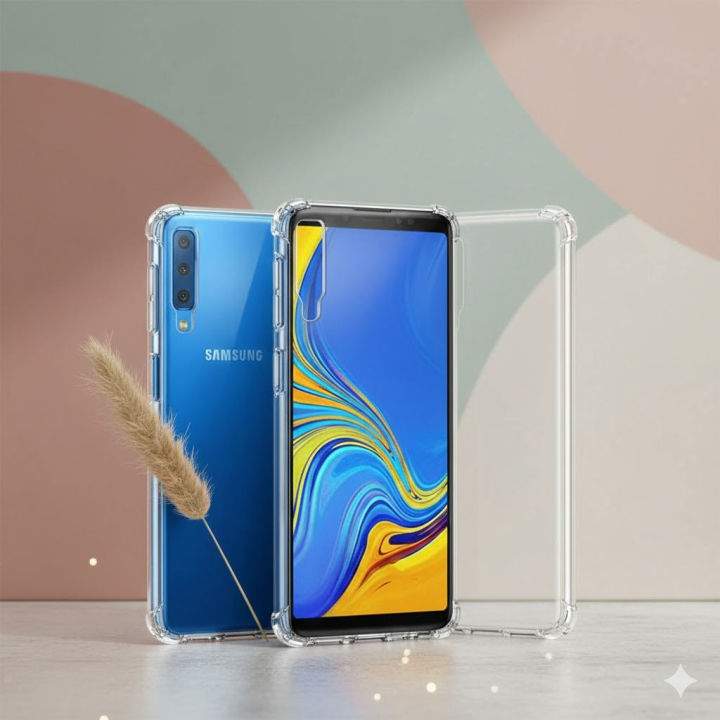 Samsung Galaxy A7 2018 Back Cover Transparent Extra Bumper Anti Shock Soft Crystal Clear Case For Samsung Galaxy A7 2018