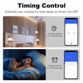 Manhot Matter WiFi Smart Wall Light Switch 1 2 3 4 Gangs with Neutral Wire Push  Physical Light Switches work with Homekit App lightify. 