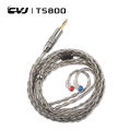 CVJ TS800 HIFI Audio Upgrade Cable Earphones Silver-Plated Eight-Braid Wire for 2.5/3.5/4.4mm.