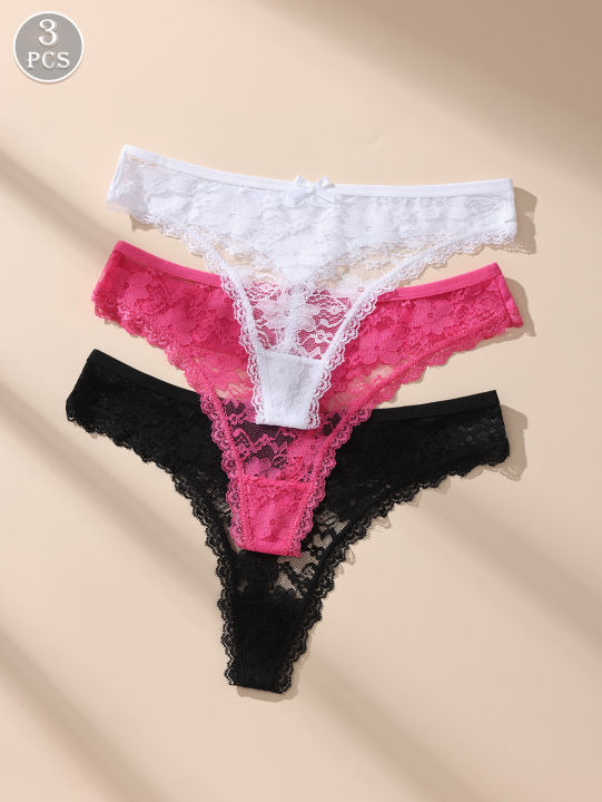Awesomea%203Pcs%20Women%E2%80%99s%20Lace%20Bow%20Underwear%20%E2%80%93%20Soft%20Comfortable%20Low%20Waist%20Panties%20%E2%80%93%20Breathable%20Stretchy%20Seamless%20Lightweight%20Briefs%20-%20Image%204