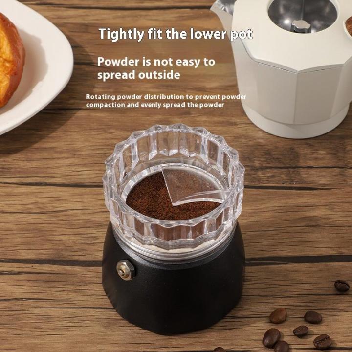 1Pc%20Universal%20Coffee%20Tamper%20&%20Distributor%20-%20Food%20Grade%20ABS%20Espresso%20Tool,%20Rotary%20Powder%20Dosing%20Ring%20for%20Moka%20Pot%20Leveler%20-%20Image%203