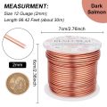 12 17 18 Gauge Aluminum Wire (12 Gauge,100FT) Anodized Jewelry Craft Making Beading Floral Colored Aluminum Craft Wire - Gold. 