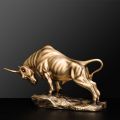 Wall Street Charging Bull Sculpture, Resin Bull Figurines European Style Home Decor Bull Statue. 