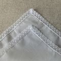 25CM/9.84IN, 6PCS Thin Pure Cotton Fabric Lace Handkerchief Wedding Decoration Home Ornament Bag Decoration Handkerchief Solid C.