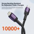 Toocki PD 27W USB C To iP Cable For iPhone 14 13 12 11 Pro XS Type C To Lightning Cable Data Wire Fast Charging Phone Data Wire. 